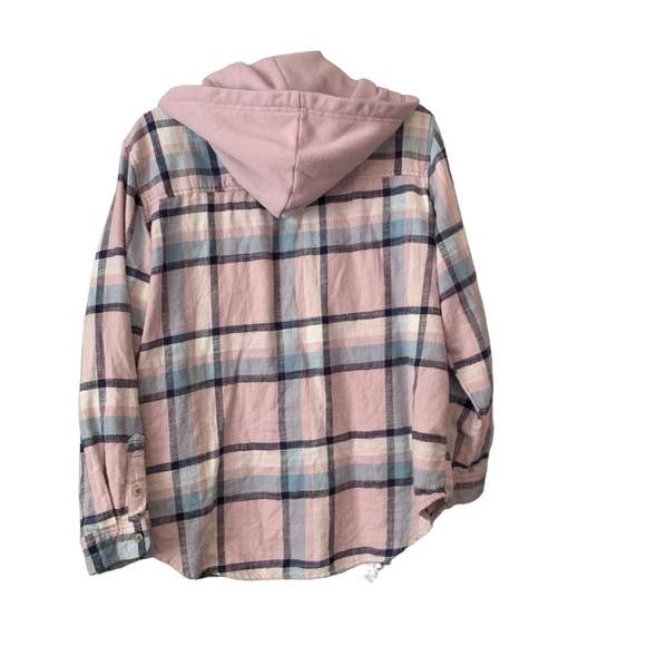 American Eagle Plaid Hooded Flannel π 2 for $40π - Picture 2 of 4